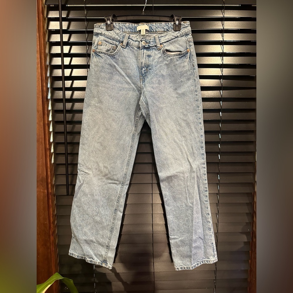 H&M 90s Straight High Jeans Light Blue
